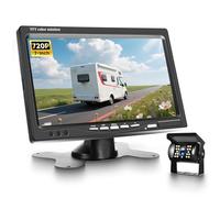 VECHTEL Caméra de recul avec de HD Moniteur 7'',Kit de caméra de recul Filaire Con IP69 Electronique Vision Nocturne de Voiture pour SUV Van RV Car Installa