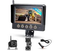 VECHTEL Kit de Caméra de Recul sans Fil IPS HD 7 Pouces avec 1 Caméra, Caméra de Recul avec BSD Étanchéité IP68 Vision Nocturne Super Grand Angle pour 12V-36V Véhicules D'ingénierie