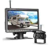 VECHTEL Kit de Caméra de Recul sans Fil IPS HD 7 Pouces avec Caméra, Caméra de Recul avec BSD Étanchéité IP68 Vision Nocturne Super Grand Angle pour Camion Buses Remorques Camping 12V-36V