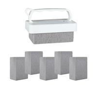 Veciado 6 Pierres Ponces Portables pour Piscine, Bloc de Nettoyage avec Poignée pour Piscines, Spas et Carrelages