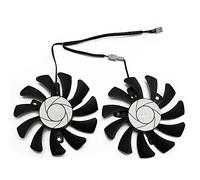 Veciado 75Mm 2Pin GTX1050Ti GPU Refroidisseur Double Ventilateur pour GTX 1050Ti GTX-1050-Ti-4GT-OC Refroidissement de Carte Graphique