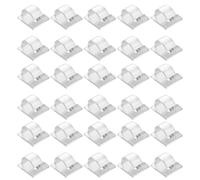 Veciado Crochets pour Guirlandes Lumineuses Extérieures, Paquet de 30 Clips, Crochet Transparent avec 30 Supports Adhésifs Imperméables