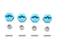 Veciado Lot de 4 adaptateurs hexagonaux en métal de 12 mm pour TT01 TT-01 TT02 XV01 TB-04-01N 1/10 RC
