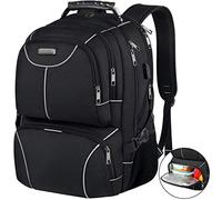 VECKUSON Sac à dos isotherme pour ordinateur portable de 17,3" - Très grand sac à dos de voyage pour ordinateur portable RFID - Avec port USB - Pour homme et femme