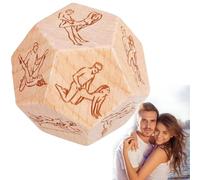 vecora Dés romantiques en bois pour couple 2024, idées romantiques de nuit de rendez-vous, mari et femme, idées de cadeaux drôles de Saint-Valentin, mariage pour lui et elle, mariage pour mari et