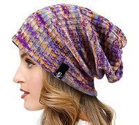 VECRY Femmes Slouch Bonnet Tricot Béret Côtelé Bouffant Calotte Hiver Été Chapeaux