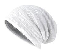 VECRY Homme Bonnet Slouch Beanie Hollow Thin Été Cap Skullcap (Blanc)