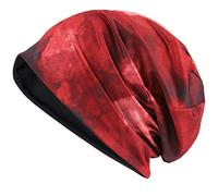 VECRY Homme Jersey Slouch Bonnet Été Skullcap (Réversible Bordeaux, Mince Cool)- Taille Unique