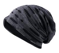 VECRY Homme Jersey Slouch Bonnet Été Skullcap (S-Gris, Mince Cool)- Taille Unique