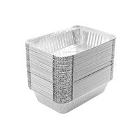 Vectella Barquette Aluminium 700 ML Conteneurs D'aliments Rectangulaires avec Récipient en pour La Cuisson, Torréfaction Et Fête-700 sans Couvercle-20pcs