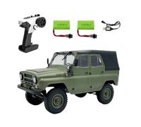 Vectolbricks Camion tout-terrain télécommandé, échelle 1/12 4WD 2,4 G avec double batteries et tente de toit amovible, pour les amateurs de véhicules
