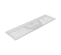 Vector Aviation Plotter Règle de planification de vol pour pilotes, outil de mesure de carte de navigation de l'aviation civile avec échelle claire, navigation aérienne en plastique transparent