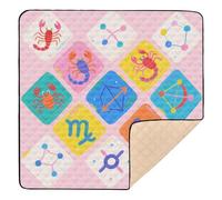 Vector Constellation Tapis de jeu pliable coloré pour bébé, salle de sport pour le sol, résistant à l'eau, tapis de jeu pliable pour bébés, nourrissons, tout-petits, 127 x 127 cm