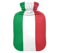 Vector Flag Italy Bouteille d'eau officielle pour eau chaude avec housse souple 1 l