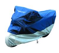 VECTOR Housse de protection intérieure/extérieure pour moto/scooter - bleu/argent - XL
