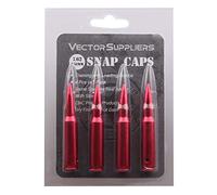 Vector Optics Lot de 4 capuchons à pression en métal pour fusil de 7,62 x 51 mm, identique à la taille 308 Winchester, rouge