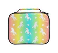 Vector Seamless Pattern of Unicorn on Rainbow Color Pencil Bag Grande capacité Crayon Case pour crayons de couleur Pen Bag Marker Organizer, #01, Taille unique, Charmant