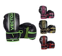VECTOR SPORTS - Gants de Boxe/Kickboxing pour Enfants MMA - Cuir Maya - Fait Main - 227-454 g, Green, 236,5 ML