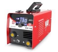 VECTOR WELDING Soudeuse à fil continu sans gaz 130 A, soudeuse MIG MAG pour débutants, soudeuse Interver IGBT avec fonction de soudage à l'électrode, machine à souder Mig sans gaz