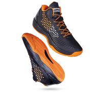 Vector X Cosmic Basketball Shoe for Mens (Black/Orange, Size: EU 45, UK 11, US 12) Material: Synthetic Leather, Rubber | Lace-Up | Lace-Up | Non Slip | Perfect for Squash, Table Tennis, Volleyball