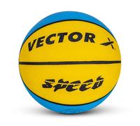 Vector X Speed Basketball | Couleur : Jaune | Taille : 5 | pour Hommes et garçons | Matériau : Caoutchouc | Jeu de Jeu en extérieur et intérieur | Stabilité Ultra Durable