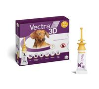 Vectra 3D - Solution Spot-on pour Chien | Pour Chien 1,5-4 kg, Boîte de 3 pipettes, Protection puces et tiques, Action rapide