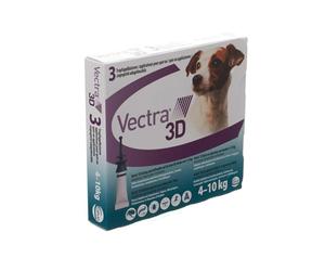 Vectra® 3D solution spot-on pour chiens > 4-10 kg - 3 pipettes Pipettes 3x1,6 ml