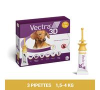 Ceva VECTRA 3D Solution Spot-On pour chiens 1,5 - 4 kg 1 pc