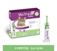Vectra® Felis solution spot-on pour chats - 3 pipettes Pipette(S) Unidose(S) ml