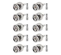 Vecys 10 PCS Connecteurs Mâles BNC Connecteur BNC Mâle à Sertir 50 Ohm pour RG316 RG174 Câble Coaxial RF
