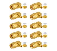 Vecys 10 PCS SMA Connecteurs SMA Mâle Connecteur à Souder à Angle Droit pour RG405 .086" Câble Coaxial RF Semi-rigide