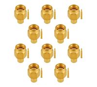 Vecys 10 PCS SMA Connecteurs SMA Mâle Connecteur à Souder pour RG402 .141" Câble Coaxial RF Semi-Rigide