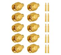 Vecys 10 PCS SMA Connecteurs SMA Mâle Connecteur à Souder pour RG405 .086" Câble Coaxial RF Semi-Rigide