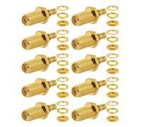Vecys 10 Pièces SMA Connecteurs de 50 Ohm SMA Femelle RF Connecteur à Souder pour Câble Coaxial RF 1.37mm RG178