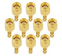 Vecys 10 Pièces SMA Mâle Connecteurs de 50 Ohm SMA Prise Connecteur RF à Souder pour Câble Coaxial RF 1.37mm RG178