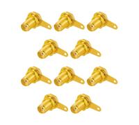 Vecys 10PCS Connecteurs Femelles SMA Connecteur Coaxial SMA à Monter sur Panneau avec Écrou de Cloison et Borne à Souder