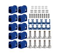 Vecys 10PCS Fakra C Connecteurs Femelles à Sertir Fakra C Femelle Angle Droit Bleu Connecteur Codage Sertissage pour RG316 RG174 VLMR100 Câble