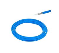 Vecys 16.4ft/5m RG402 Semi-Flexible Câble Coaxial RF RG402 .14" Câble avec Gaine Bleue FEP