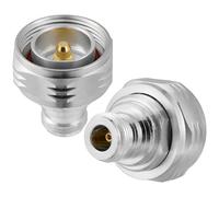 Vecys 2 Pièces Adaptateur Coaxial RF N Femelle vers L29 7/16 DIN Mâle Convertisseur Adaptateur N à 7/16 DIN pour Réseau de Communication