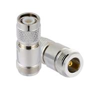 Vecys 2 Pièces Adaptateur Coaxial RF N Femelle vers TNC Mâle 50 Ohm Connecteur N à TNC Adaptateur Coaxial RF pour Instrument Routeur Radio