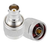 Vecys 2 Pièces Adaptateur Coaxial RF N Mâle vers BNC Femelle 50 Ohm Adaptateur d'Antenne N vers BNC pour Câble d'Extension Antenne Radio