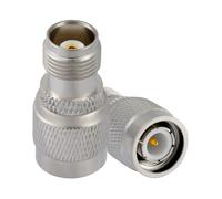 Vecys 2 Pièces Adaptateur d'antenne TNC Mâle vers TNC Femelle Adaptateur TNC à Faible Perte 50 Ohm Adaptateur Coaxial RF Haute Fréquence pour Antenne Radio GPS Appareil Équipement Test de Signal