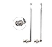 Vecys 2 Pièces BNC Mâle Connecteur Antenne Téléscopique 7 Sections VHF UHF 68.5cm/27IN Antenne Téléscopique BNC Plug pour CB Radio Police Scanneur Ham Radio Mobile Microphone sans Fil