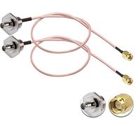 Vecys 2 Pièces Câble SMA Mâle vers SMA Femelle Boîtier Étanche M12 12"/30CM RG316 RF Câble Coaxial à Faible Perte pour Routeur Antenne Amplificateur de Signal Adaptateur Sans Fil