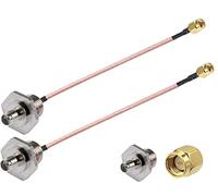 Vecys 2 Pièces Câble SMA Mâle vers SMA Femelle Boîtier Étanche M12 6 "/15CM RG316 RF Câble Coaxial à Faible Perte pour Routeur Antenne Amplificateur de Signal Adaptateur Sans Fil