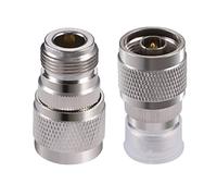 Vecys 2 Pièces N Type Mâle à N Type Femelle Adaptateur de Câble Coaxial 50 Ohm pour Antenne Radio WiFi CB