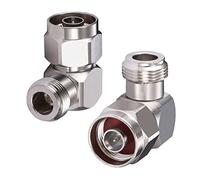 Vecys 2 Pièces N Type Mâle à N Type Femelle Adaptateur de Câble Coaxial à Angle Droit 50 Ohm pour Antenne Radio WiFi CB