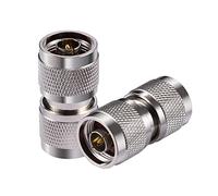 Vecys 2 Pièces N Type Mâle à N Type Mâle Adaptateur de Câble Coaxial 50 Ohm pour Antenne Radio WiFi CB