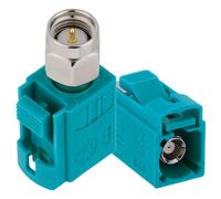 Vecys 2 Pièces SMA Mâle vers Fakra Z Femelle RF Coaxial Adaptateur 50 Ohm SMA vers Fakra Z Connecteur Coaxial Adaptateur pour Antenne Radio RF Coaxial Câble