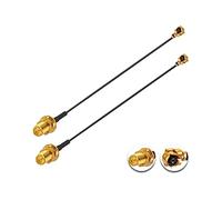 Vecys 2 Pièces U.F.L1 à RP-SMA Femelle Câble Coaxial Faible Perte 10" /25CM U.F.L1 1.13mm Mini-Coaxial Pigtail Cable pour Routeurs Sans fil Mini Cartes Réseau PCIE Répéteur WAN Wi-Fi PCI